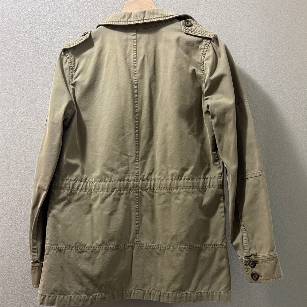 Banana Republic Khaki Green Utility Jacket; XS, Like New - Picture 9 of 9